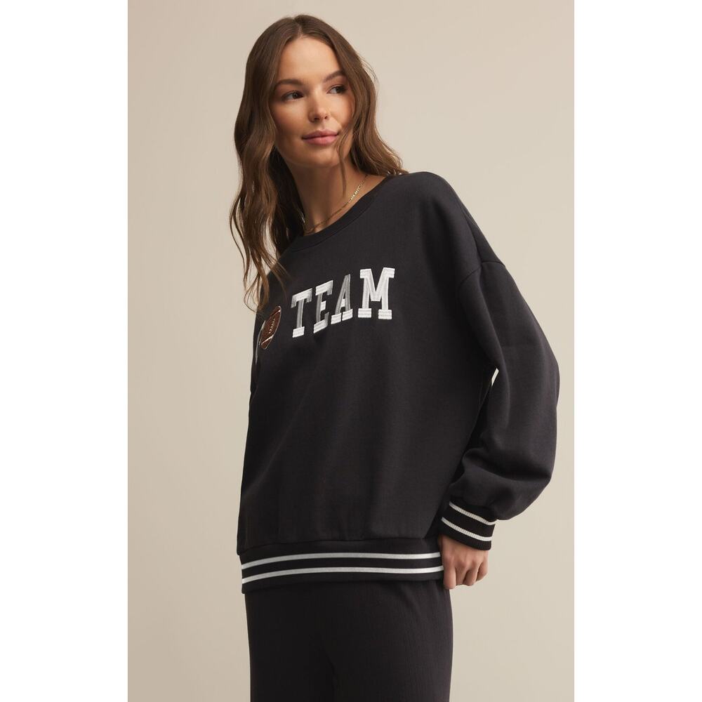 Z Supply Oversized Go Team Sweatshirt NWT SIZE XS S M - Picture 2 of 4